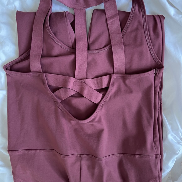 Harmony jumpsuit onesie plum crisscross back size M - Picture 13 of 15